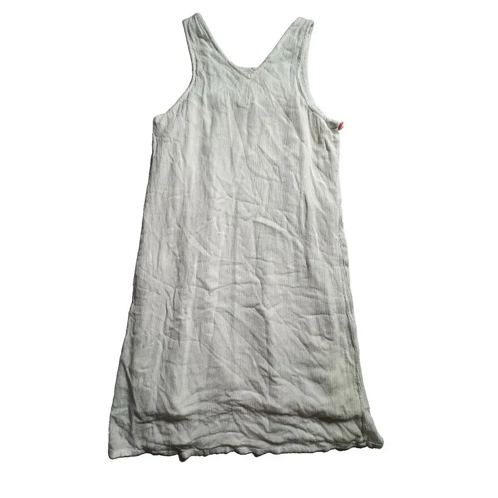 Abercrombie Kids Girls 15/16 Cream Embroidered Fringe Boho Sleeveless Dress